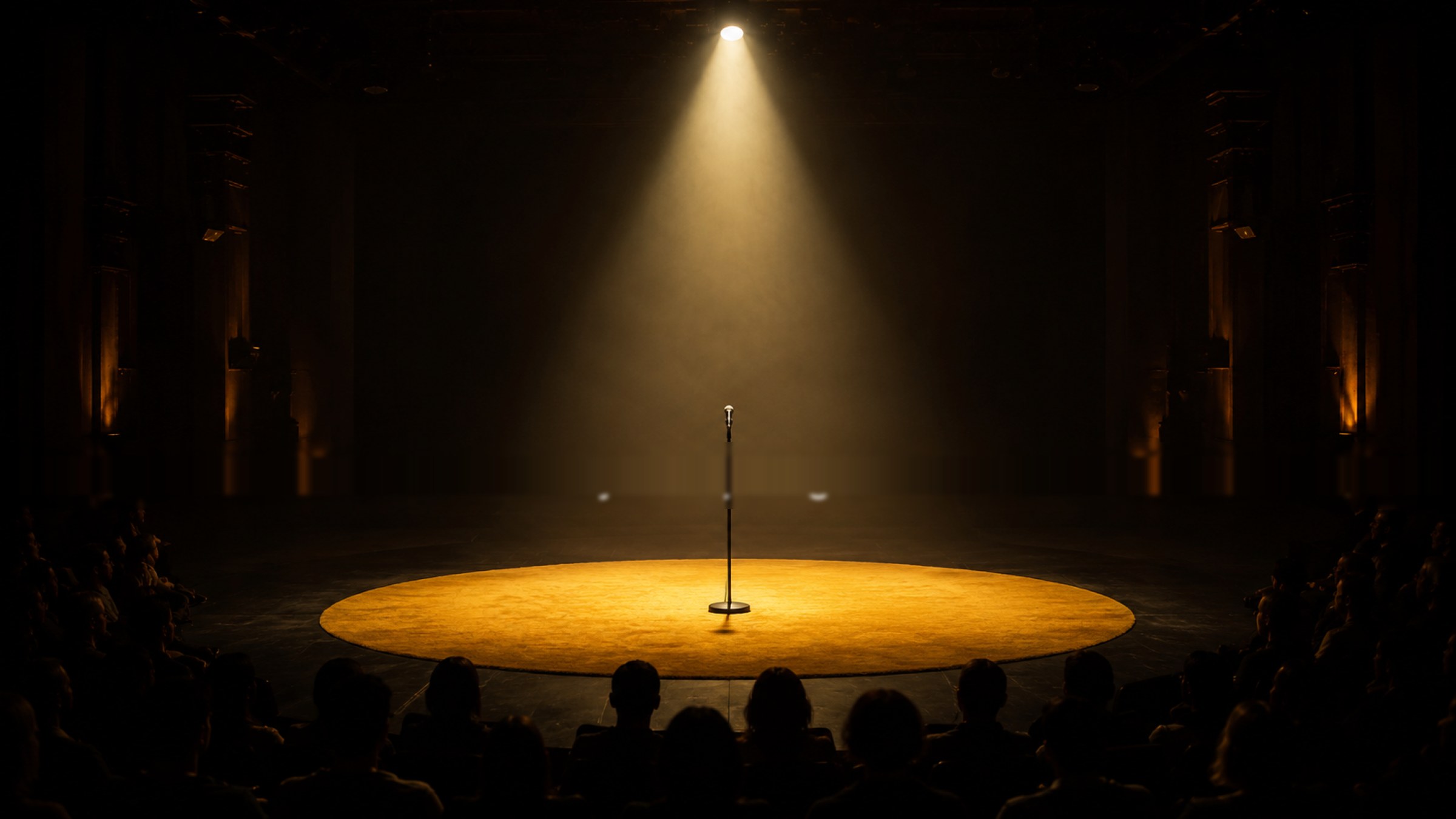 Empty stage with spotlight